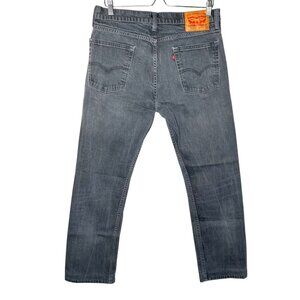 Levis 513 Mens Slim Straight Gray Denim 5-pocket Jeans Size 34